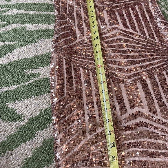 Fashion Nova Women’s Sequin Mini Dress Size Large Strapless Party Birthday - Picture 10 of 12